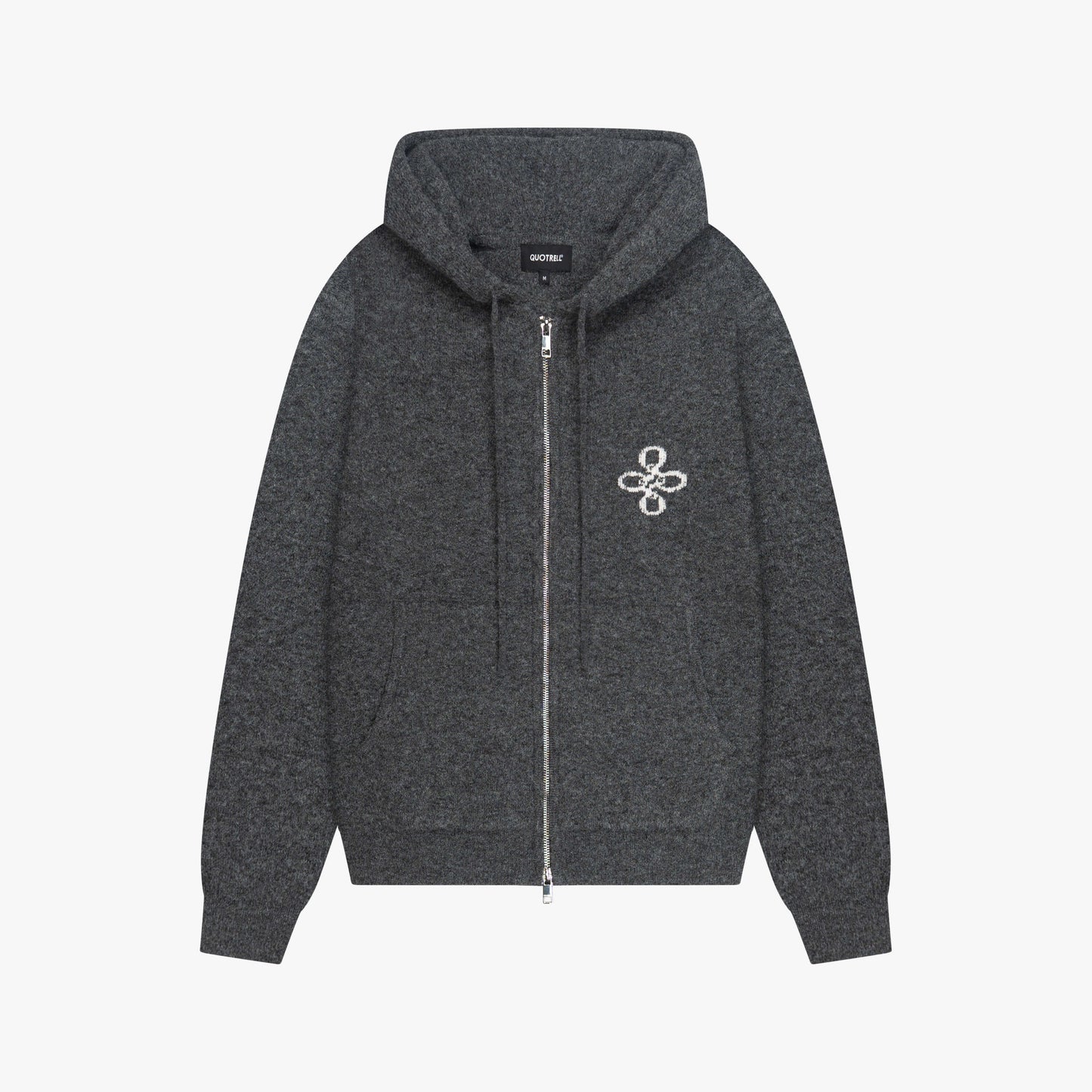 CALVIN KNITTED ZIP HOODIE | GREY MELEE
