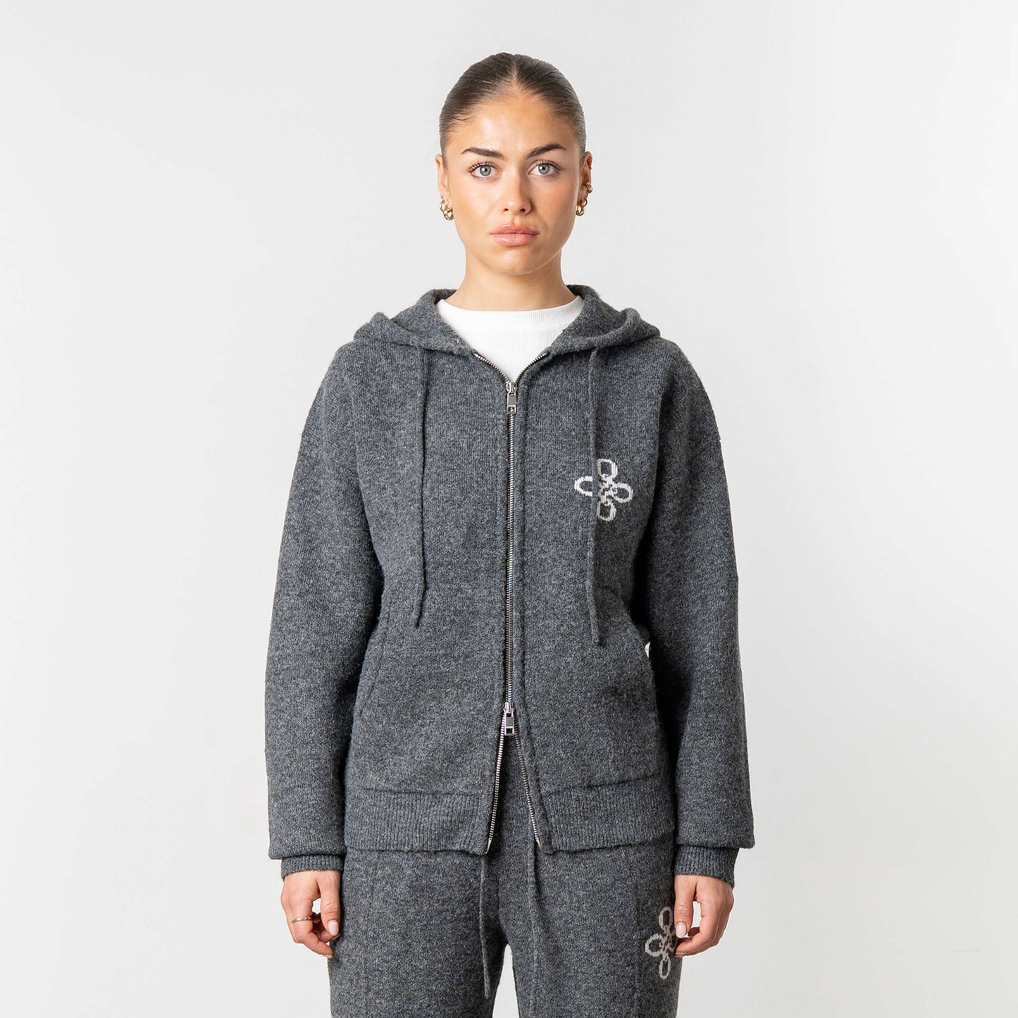 CALVIN KNITTED SET | GREY MELEE