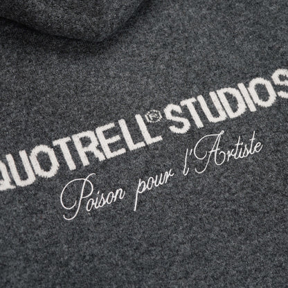 CALVIN KNITTED ZIP HOODIE | GREY MELEE