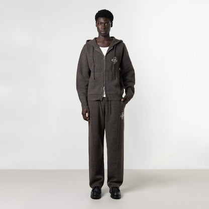 CALVIN KNITTED PANTS | BROWN MELEE