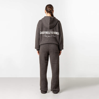 CALVIN KNITTED PANTS | BROWN MELEE