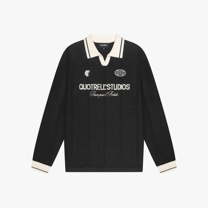 LOGAN KNITTED JERSEY | BLACK/WHITE