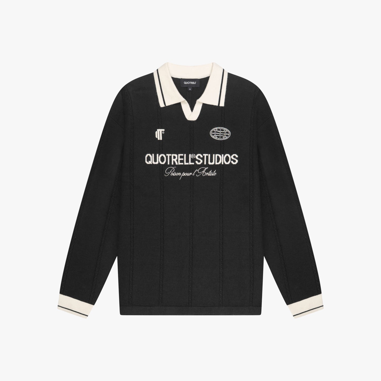 LOGAN KNITTED JERSEY | BLACK/WHITE
