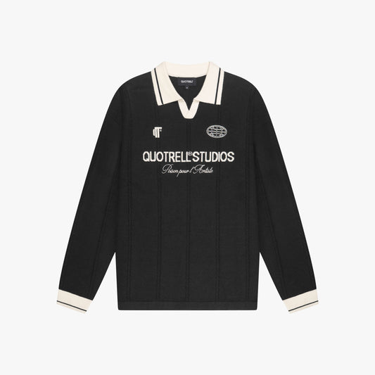 LOGAN KNITTED JERSEY | BLACK/WHITE