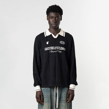 LOGAN KNITTED JERSEY | BLACK/WHITE