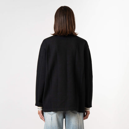 LOGAN KNITTED JERSEY | BLACK/WHITE