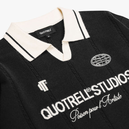 LOGAN KNITTED JERSEY | BLACK/WHITE