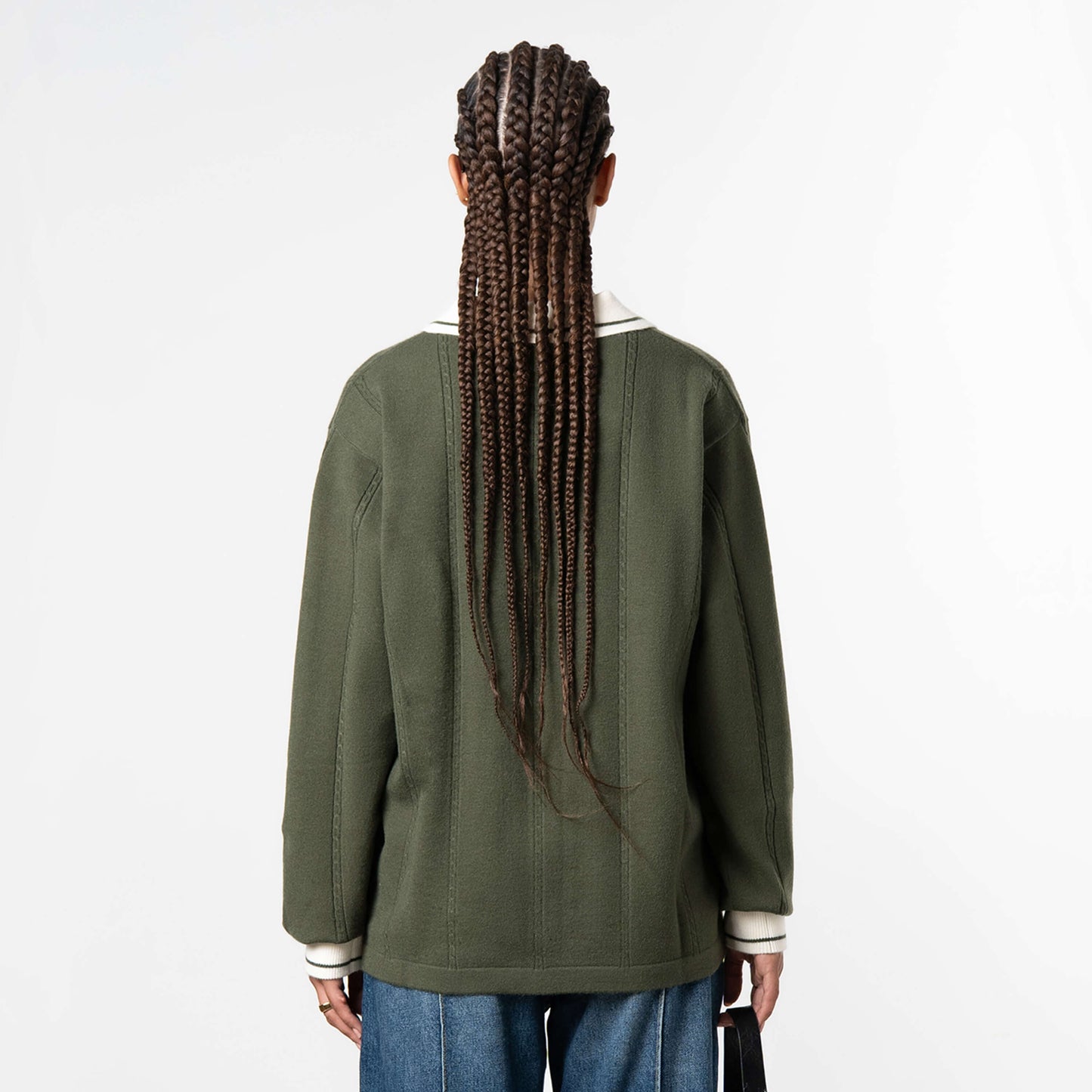 LOGAN KNITTED JERSEY | GREEN/WHITE