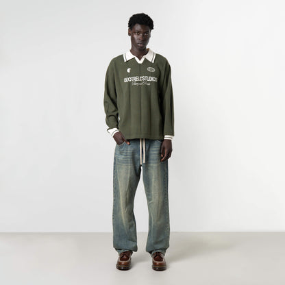 LOGAN KNITTED JERSEY | GREEN/WHITE