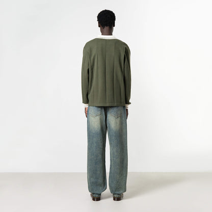 LOGAN KNITTED JERSEY | GREEN/WHITE