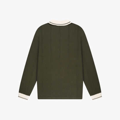 LOGAN KNITTED JERSEY | GREEN/WHITE