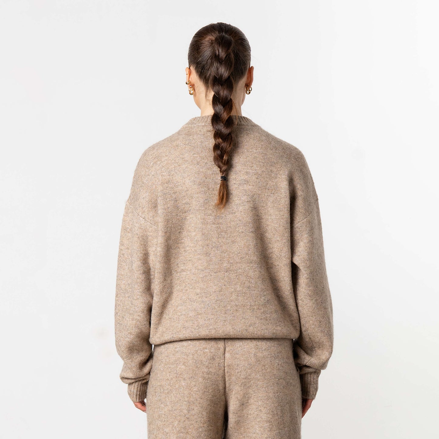ELAN KNITTED SWEATER | LIGHT BEIGE MELEE