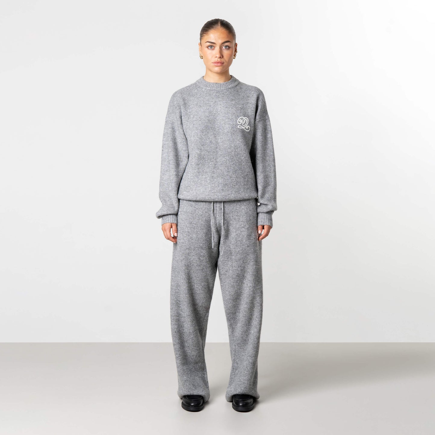 ELAN KNITTED PANTS | LIGHT GREY MELEE