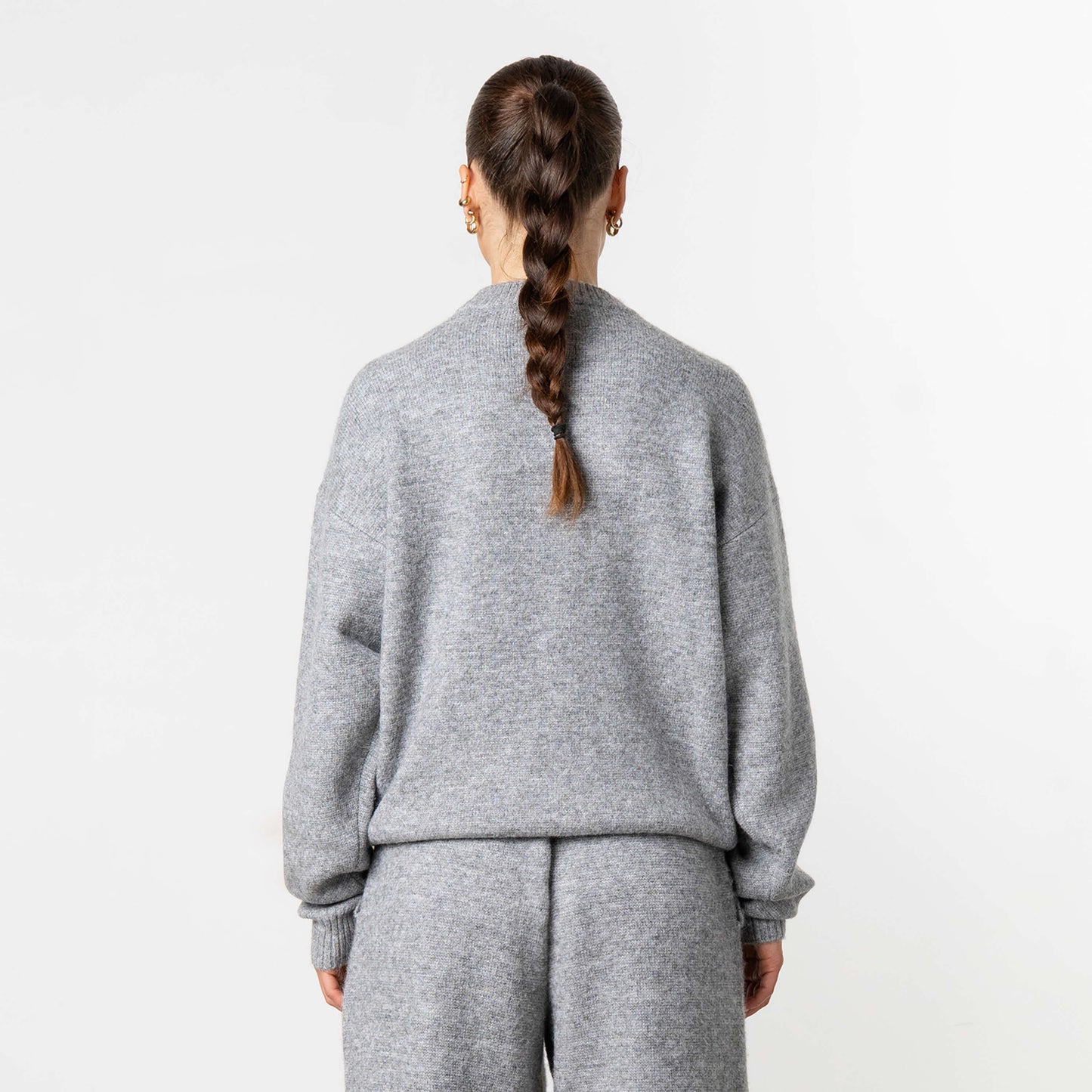 ELAN KNITTED SWEATER | LIGHT GREY MELEE