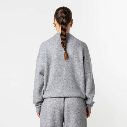 ELAN KNITTED SWEATER | LIGHT GREY MELEE
