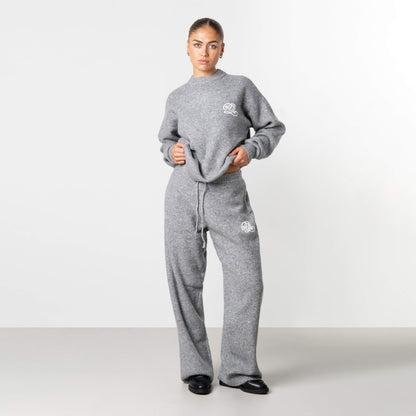 ELAN KNITTED SWEATER | LIGHT GREY MELEE