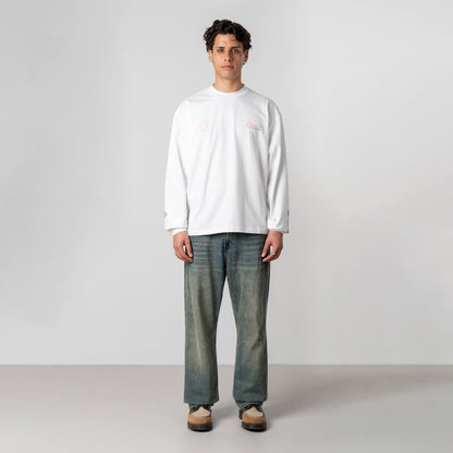 LOUIS LONGSLEEVE | WHITE/PINK