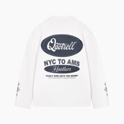 LOUIS LONGSLEEVE | WHITE/NAVY