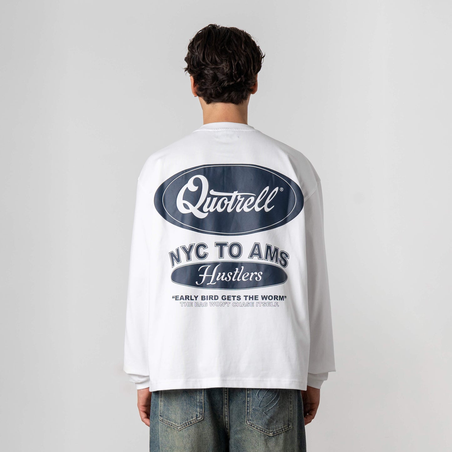 LOUIS LONGSLEEVE | WHITE/NAVY