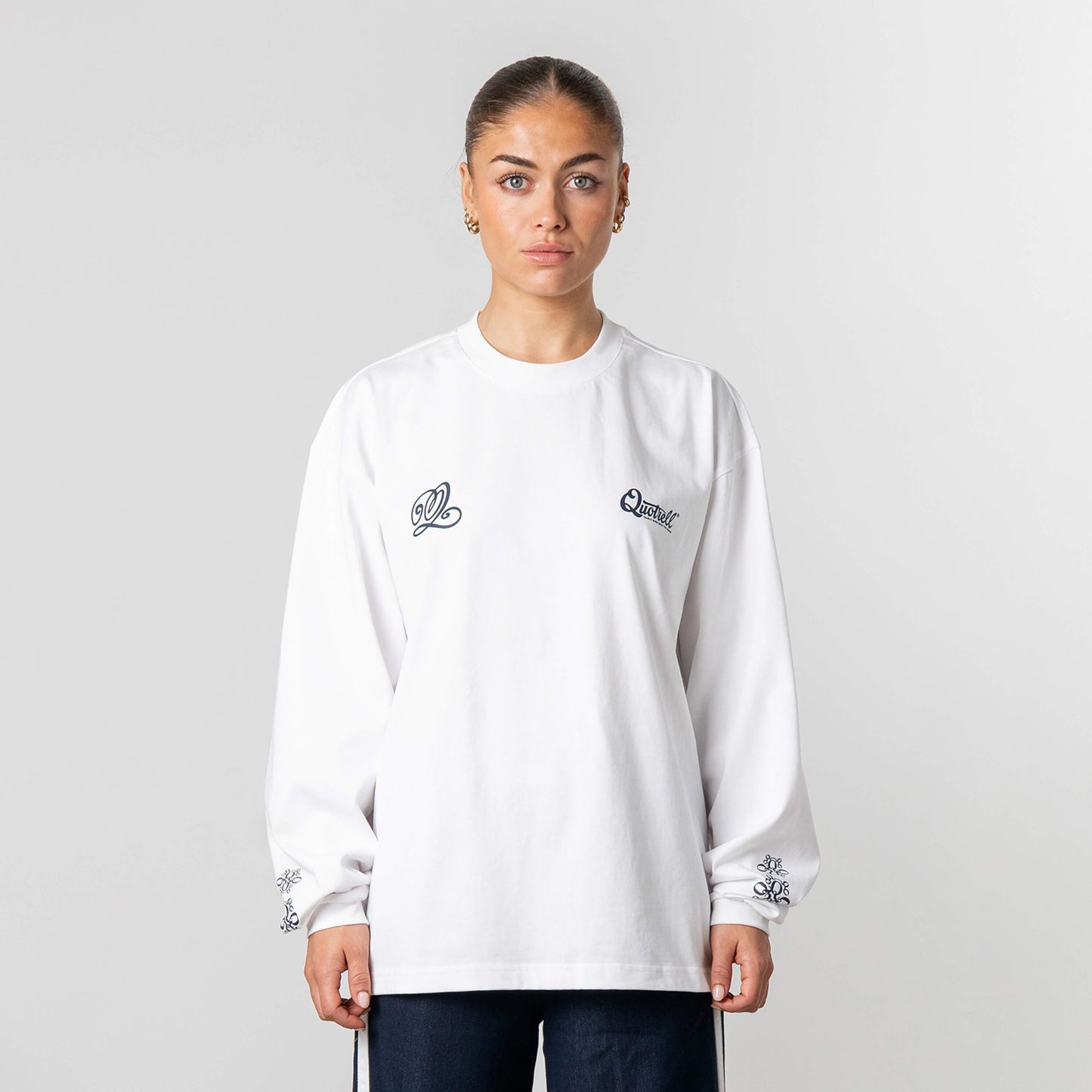 LOUIS LONGSLEEVE | WHITE/NAVY