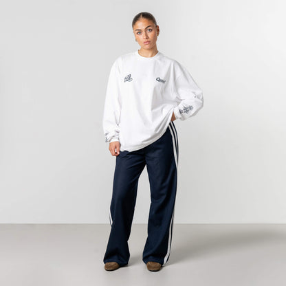LOUIS LONGSLEEVE | WHITE/NAVY