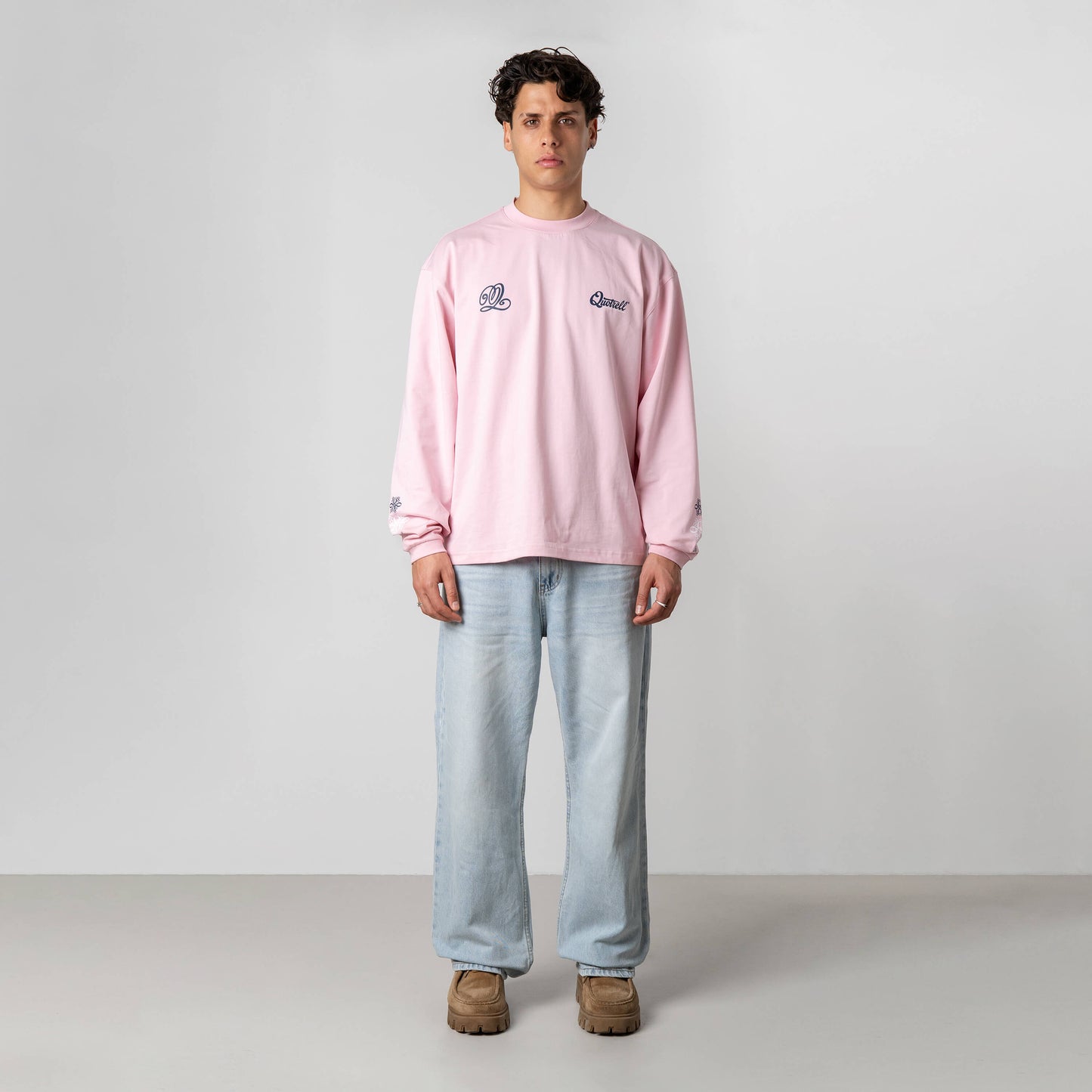 LOUIS LONGSLEEVE | LIGHT PINK/NAVY