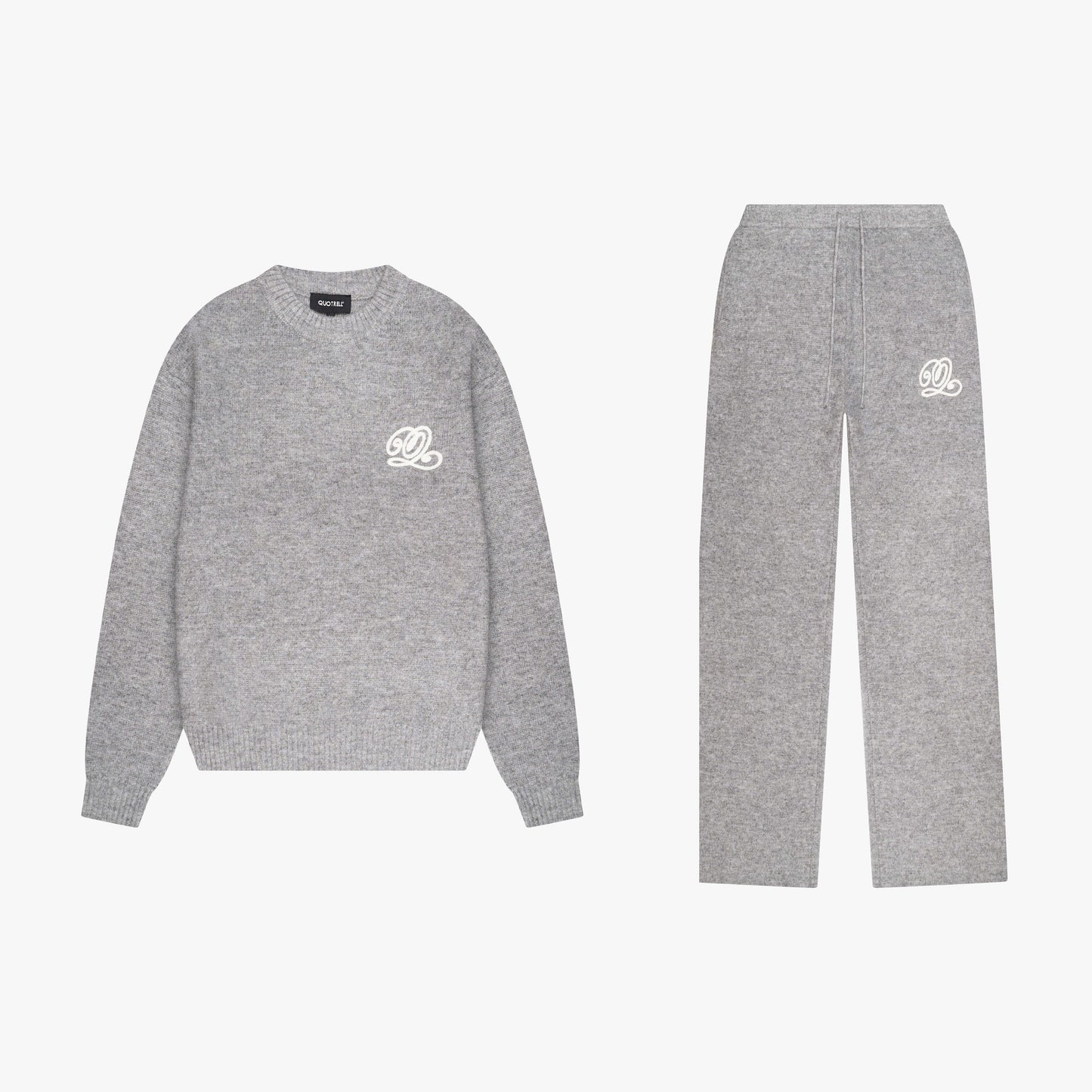 ELAN KNITTED SET | LIGHT GREY MELEE