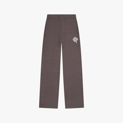 FLO KNITTED PANTS | COOL BROWN/OFF WHITE