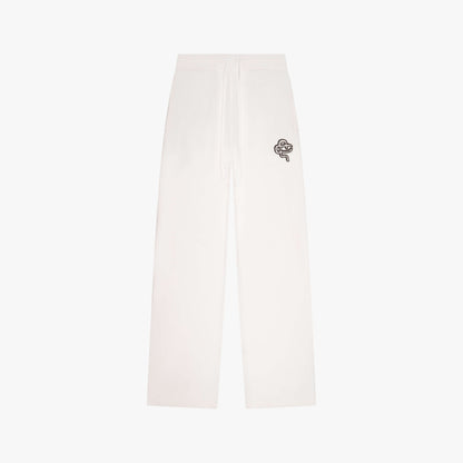 FLO KNITTED PANTS | OFF WHITE/BROWN