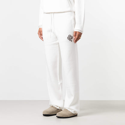 FLO KNITTED PANTS | OFF WHITE/BROWN