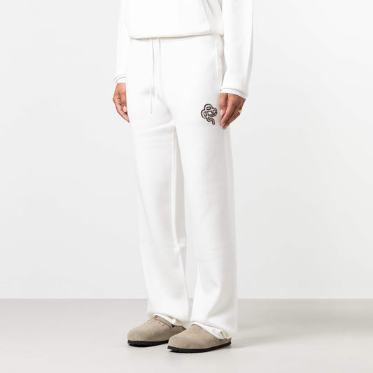 FLO KNITTED PANTS | OFF WHITE/BROWN