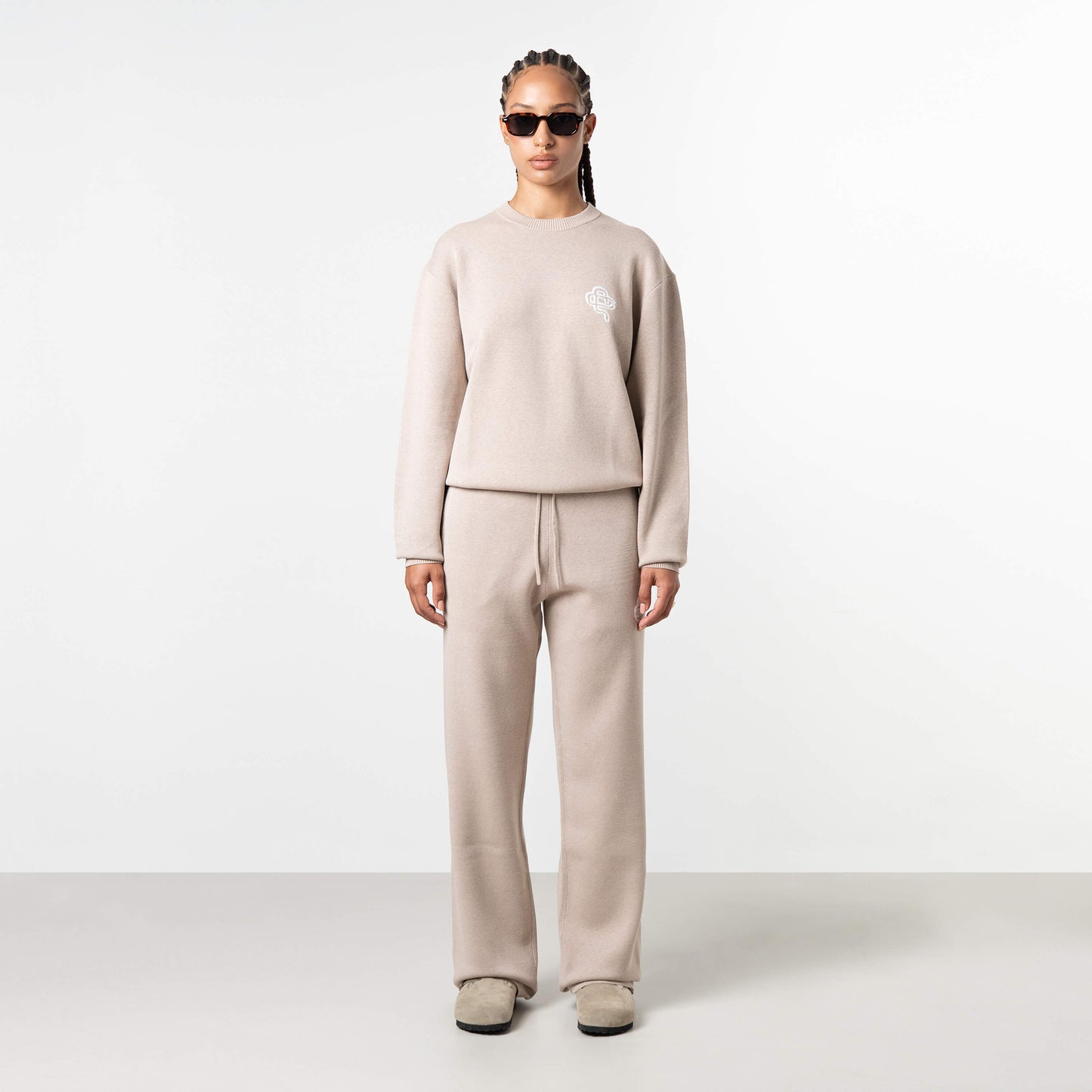 FLO KNITTED PANTS | BEIGE MELEE/OFF WHIT