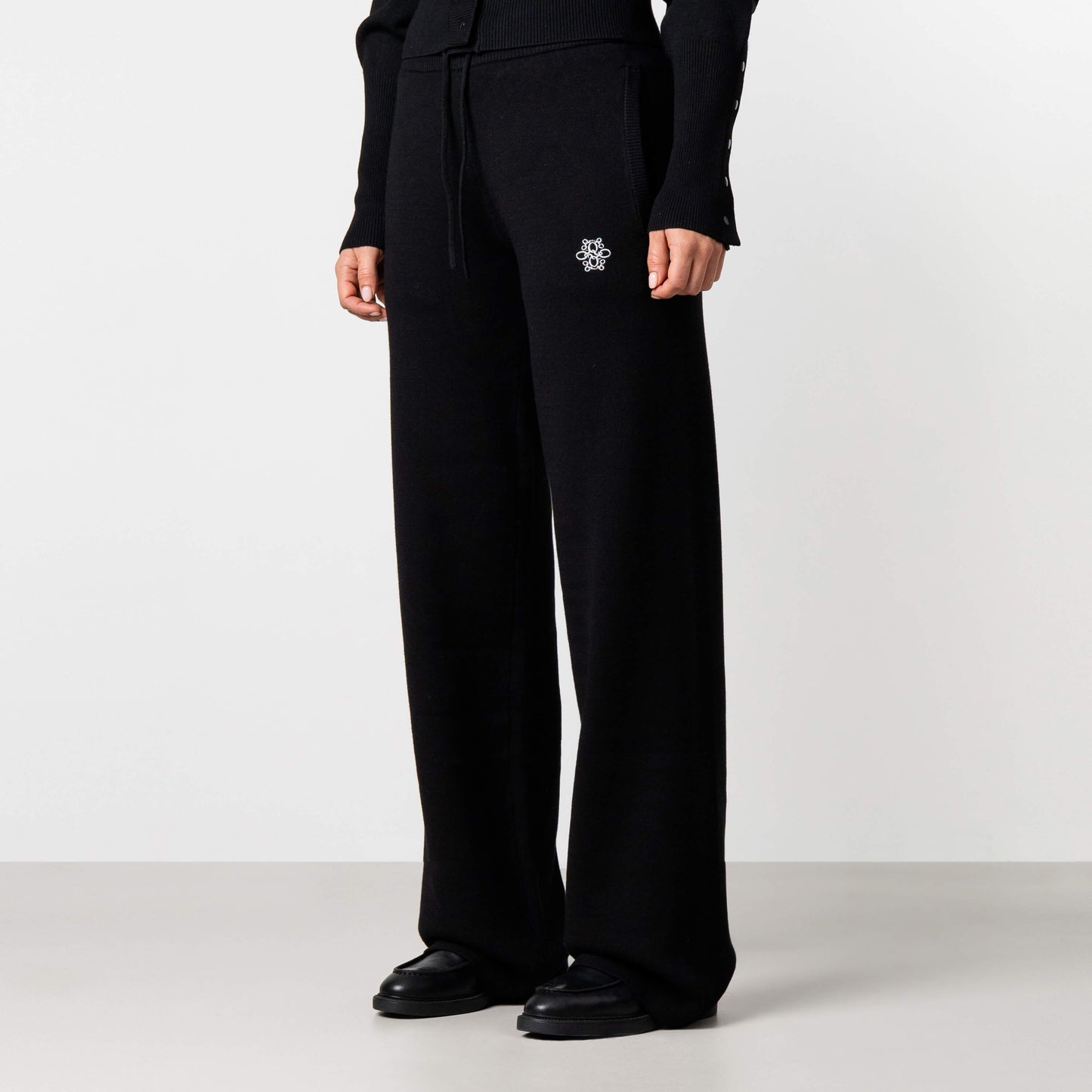 CHLOE KNITTED PANTS | BLACK/WHITE