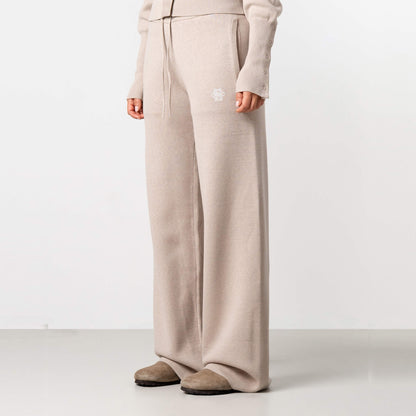 CHLOE KNITTED PANTS | BEIGE MELEE/OFF WHIT