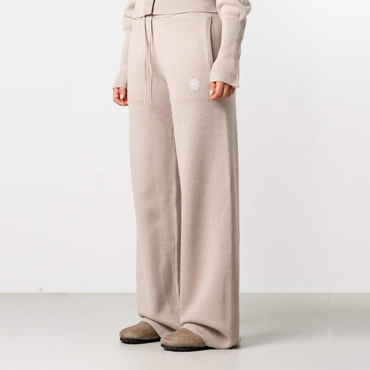 CHLOE KNITTED PANTS | BEIGE MELEE/OFF WHIT