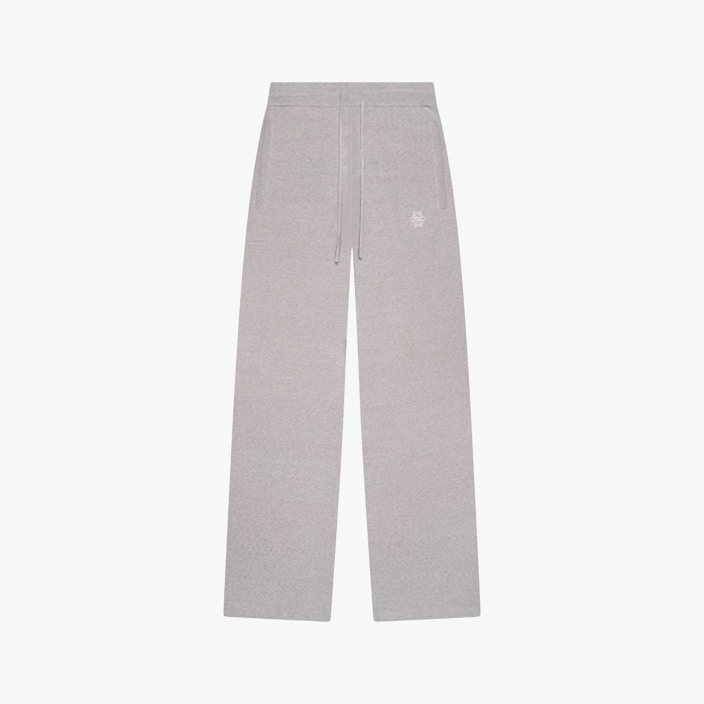 CHLOE KNITTED PANTS | GREY MELEE/WHITE