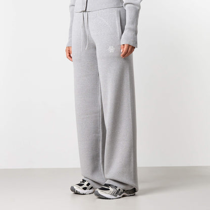 CHLOE KNITTED PANTS | GREY MELEE/WHITE