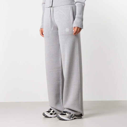 CHLOE KNITTED PANTS | GREY MELEE/WHITE