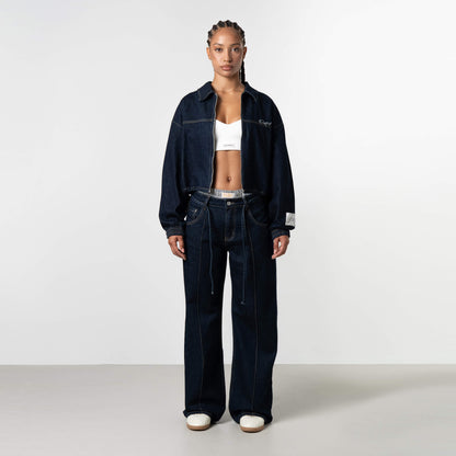 JANE CROPPED JACKET | INDIGO BLUE
