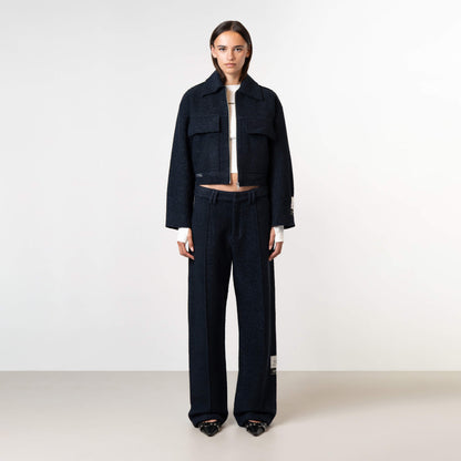 LAYLA CROPPED JACKET | NAVY