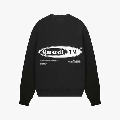 EMBLEM CREWNECK | BLACK/WHITE