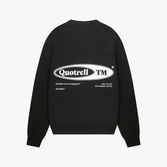 EMBLEM CREWNECK | BLACK/WHITE