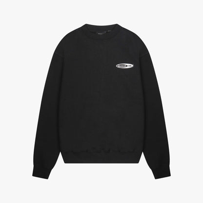 EMBLEM CREWNECK | BLACK/WHITE