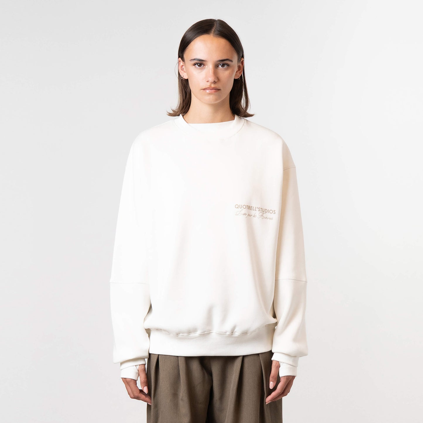 STUDIOS CREWNECK | ECRU/TAUPE