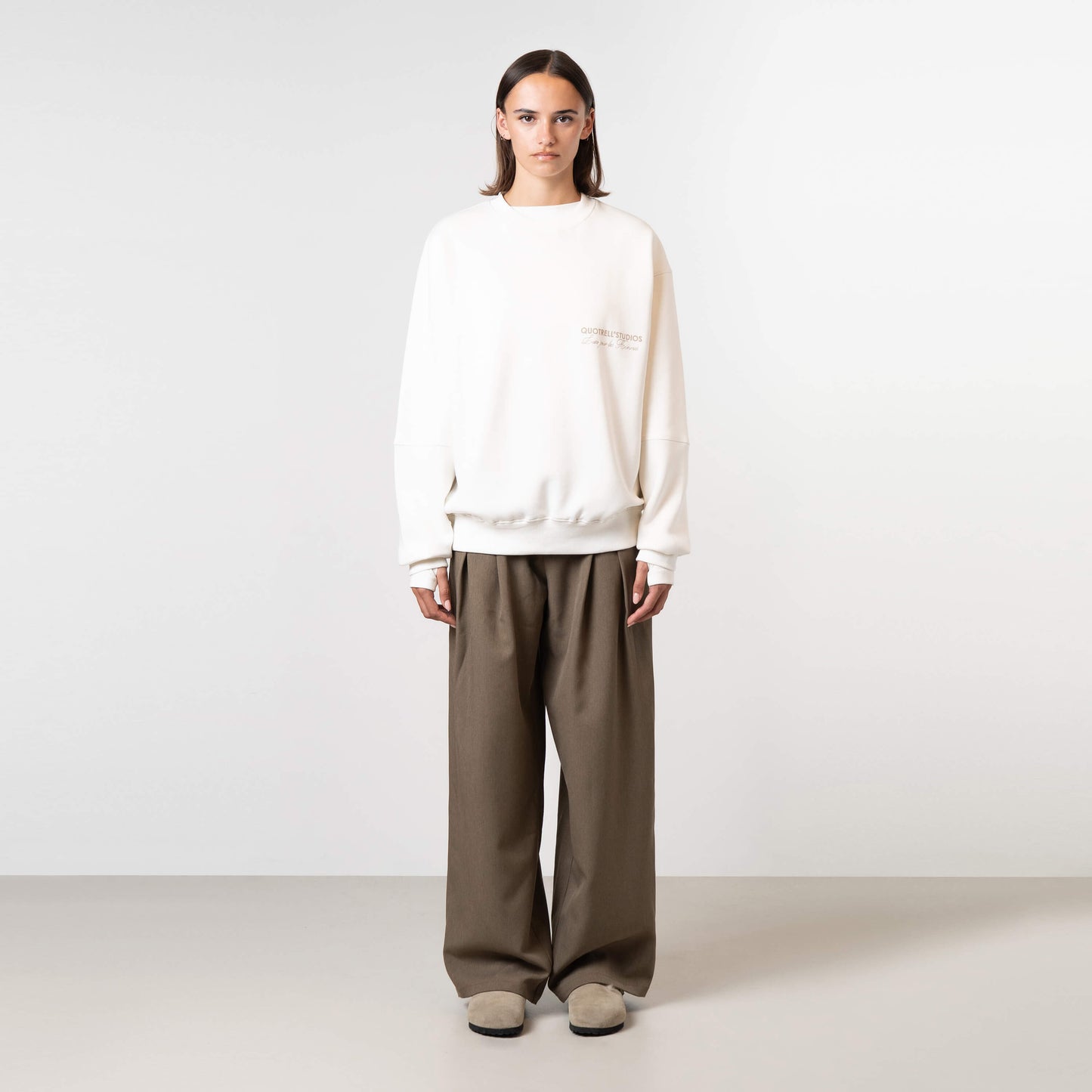 STUDIOS CREWNECK | ECRU/TAUPE