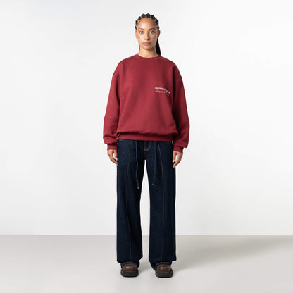 STUDIOS CREWNECK | BORDEAUX/WHITE