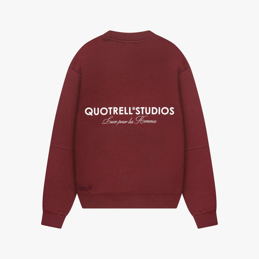 STUDIOS CREWNECK | BORDEAUX/WHITE