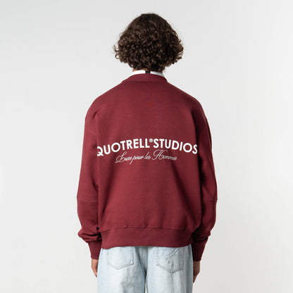 STUDIOS CREWNECK | BORDEAUX/WHITE