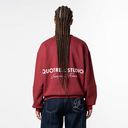 STUDIOS CREWNECK | BORDEAUX/WHITE