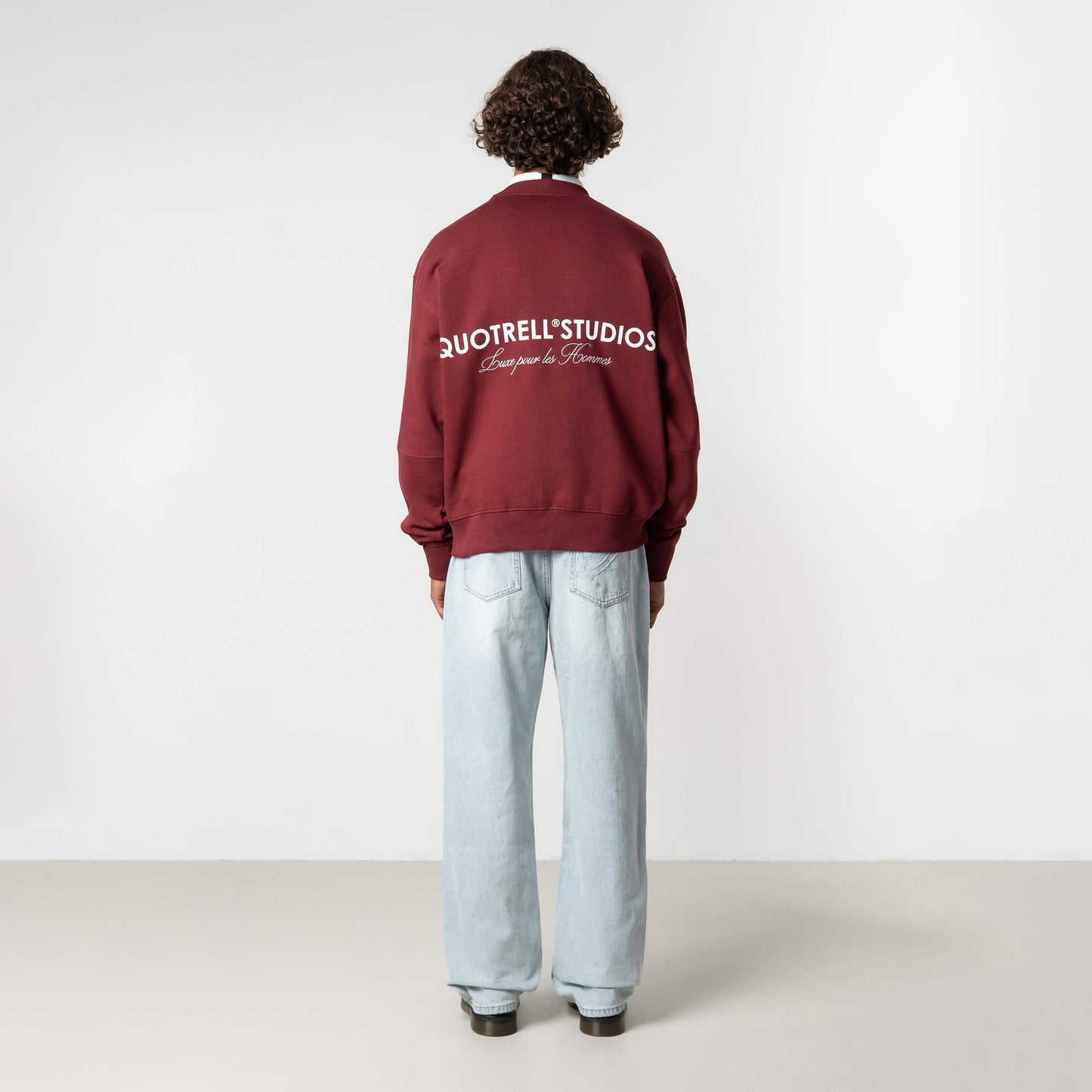 STUDIOS CREWNECK | BORDEAUX/WHITE